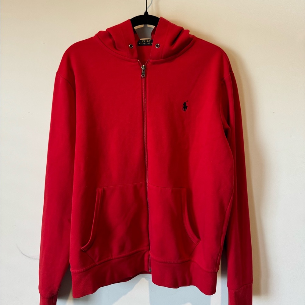 Polo Hoodie Red